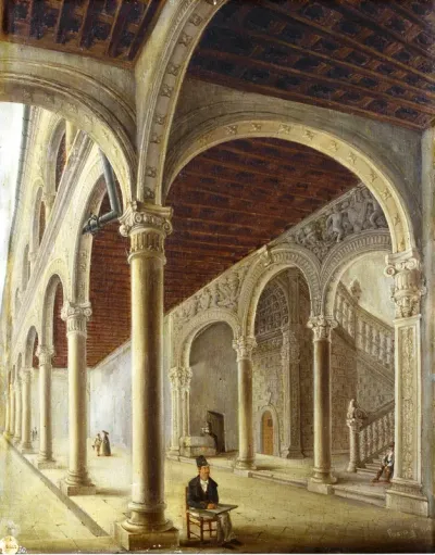 Una vista del claustro de la inclusa de Toledo