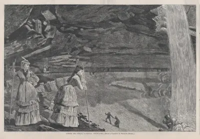 Under the Falls, Catskill Mountains, from "Harper's Weekly," Vol. XVI