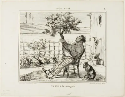 Under the shade in the countryside, plate 11 from Croquis D'été
