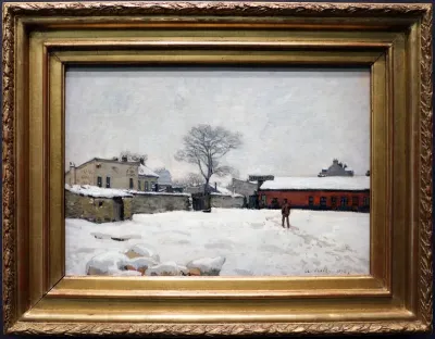 Under the snow: farmyard in Marly-le-Roi