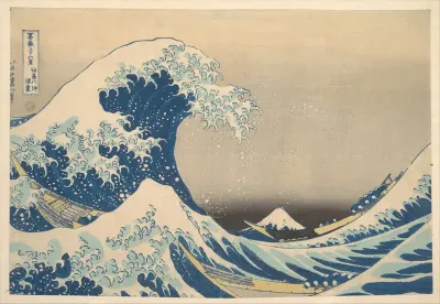 Under the Wave off Kanagawa (Kanagawa oki nami ura), also known as The Great Wave, from the series Thirty-six Views of Mount Fuji (Fugaku sanjūrokkei)