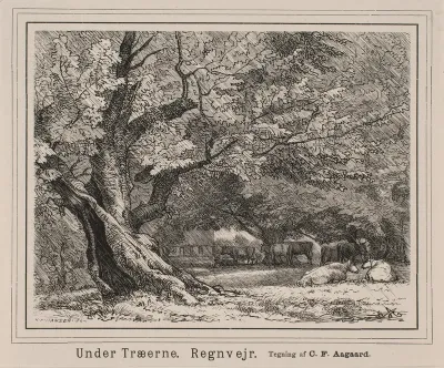 Under Træerne. Regnvejr.