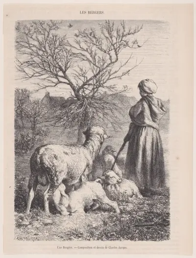 Une Bergère, from "Le Magasin Pittoresque"