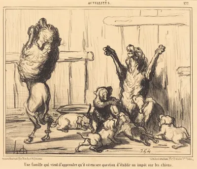 Une Famille qui vient d'apprendre...  un impot sur les chiens