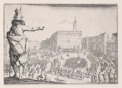 Une Fête sur la Place de la Signoria a Florence (A Festival on the Piazza della Signoria in Florence), from "Les Caprices" Series A, The Florence Set