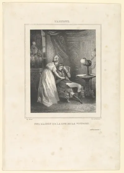 Une maison de la rue de la Victoire, from "L'Artiste"