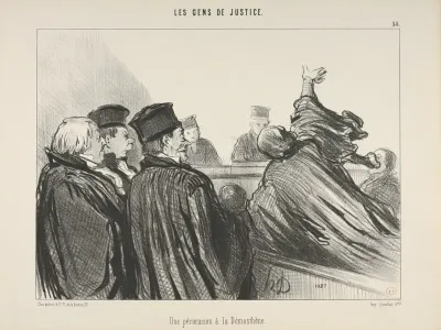 "Une péroraison à la Démosthène," plate 33 from Les Gens de Justice