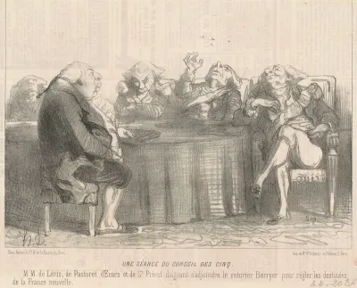 Une séance du conseil des cinq