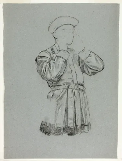 Unfinished Sketch of Man in Tunic