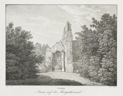 Ungern, Ruinen auf der Margretheninsel