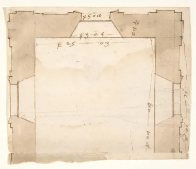 Unidentified, plan (recto) blank (verso)