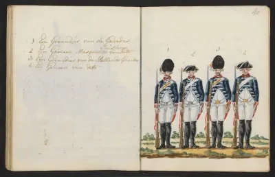 Uniformen van Grenadiers en Musketiers