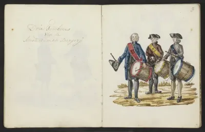 Uniformen van tamboers van de Amsterdamse schutterij van 1770-1783