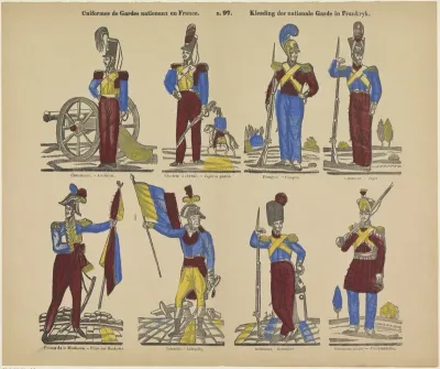 Uniformes de gardes nationaux en France / Kleeding der nationale garde in Frankryk