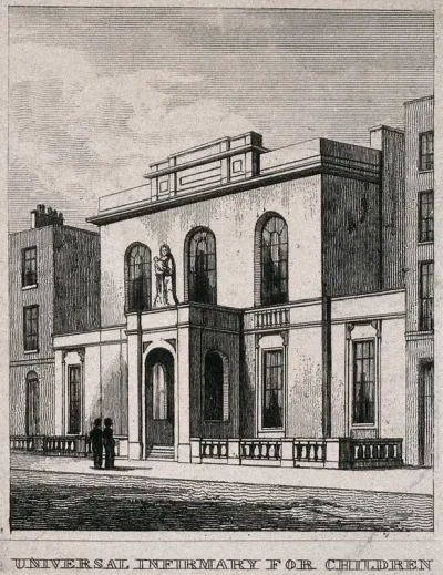 Universal Infirmary for Children, Waterloo Road, London: the entrance