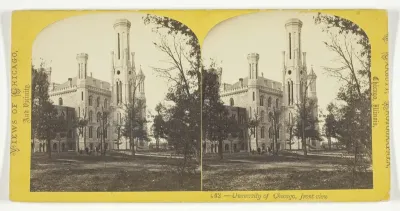 University of Chicago, front view, No. 142 from the series "Views of Chicago and Vicinity"