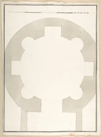Unlabeled Plan of the Tempio della Speranza