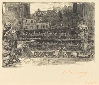 Unloading, Canal St. Martin (Les dechargeurs de platre, Canal Saint-Martin)