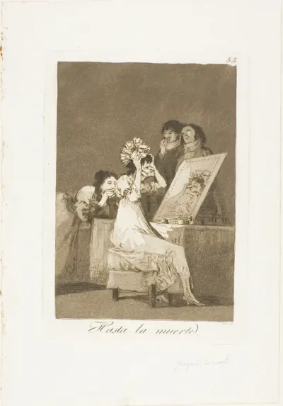 Until Death, plate 55 from Los Caprichos