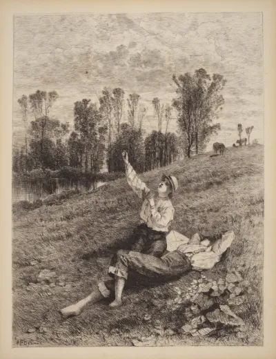Untitled (Boys Flying a Kite)