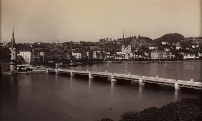 Untitled (Bridge with Town in Distance)