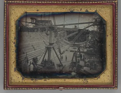 Untitled (Construction of the First Drydock, U.S. Navy Yard, Dry Dock #1 Brooklyn, NY)