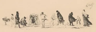Untitled (Figures in a Strong Wind)