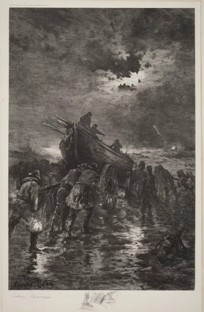 Untitled (Launching a Dory/To the Rescue/Shipwreck)