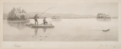 Untitled (Log Raft Fishing)