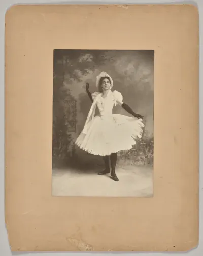 Untitled (man posing as a ballerina)