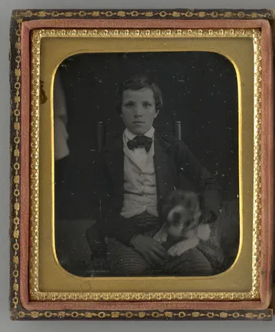 Untitled (Portrait of a Seated Boy with a Dog)