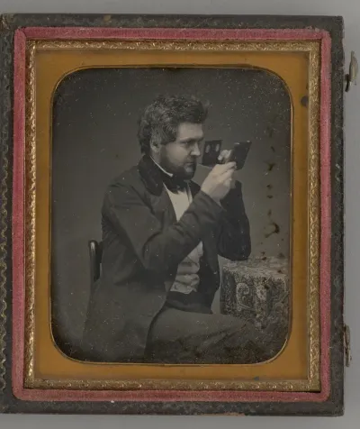 Untitled (Portrait of Man Looking Through a Stereoscope)