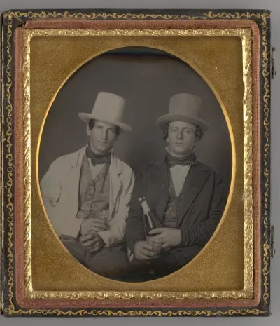 Untitled (Portrait of Two Men with Top Hats)