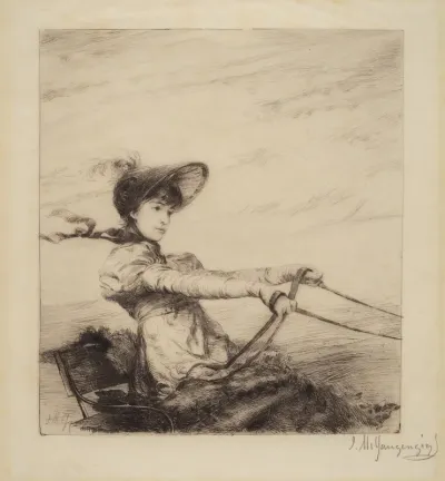 Untitled (Woman Driving Carriage)