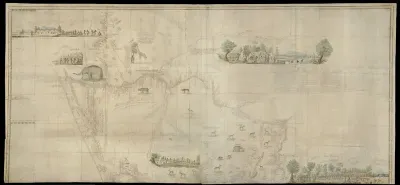 Upper (northern) half of Gordon's great map of Southern Africa