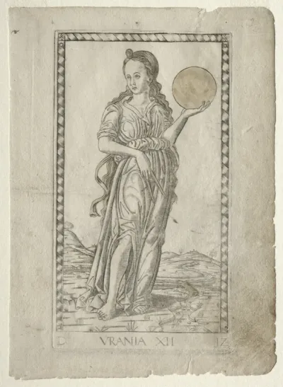 Urania (astronomy) (from the Tarocchi series D:  Apollo and the Muses, #12)
