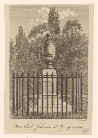 Urn van Samuel Johnson te Gwaynynog