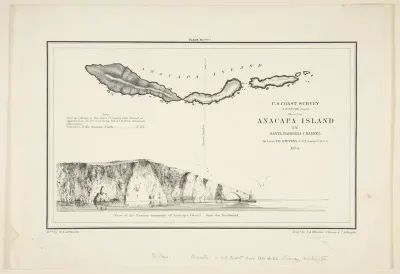 U.S. Coast Survey...Sketch of Anapaca Island in Santa Barbara Channel