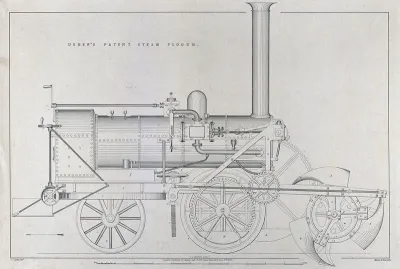 Usher's patent steam plough