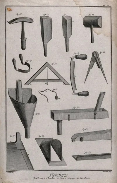 Utensils used in the processing of lead