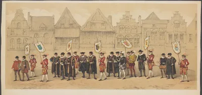 Utrechtse maskerade, plaat c: staatslieden, 1856