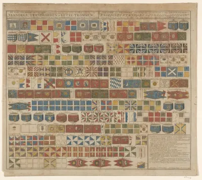 Vaandels, standaarden en pauken veroverd door de Nederlanders tijdens de oorlog, 1713