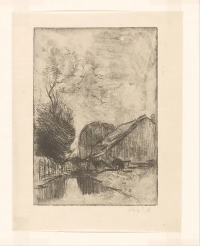 Vaart met gebouwen
