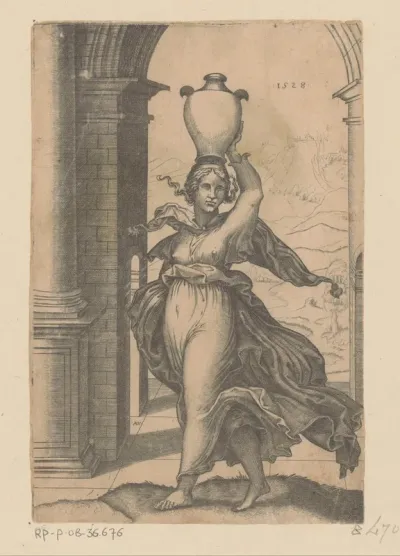 Vaas dragende vrouw