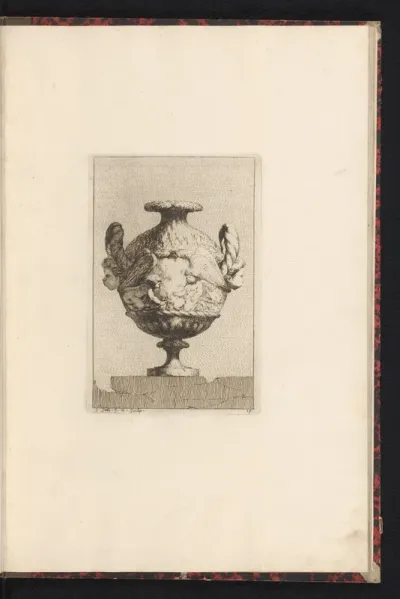 Vaas met putti bij vuur