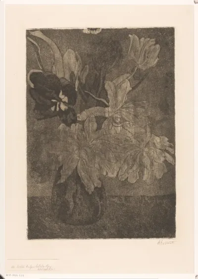 Vaas met tulpen