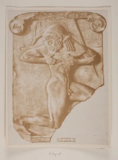 Våbenløberen. Græsk relief