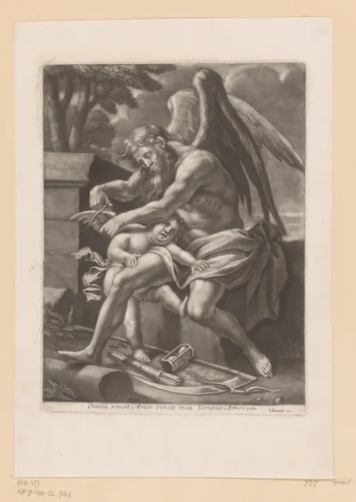 Vadertje Tijd knipt de vleugels van Cupido