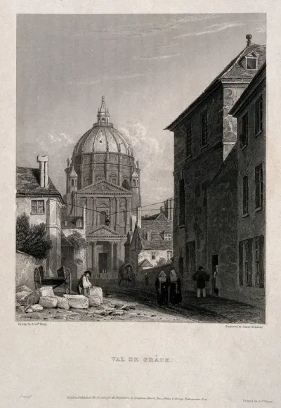 Val-de-Grâce, Paris: nuns walking in the front of the hospital