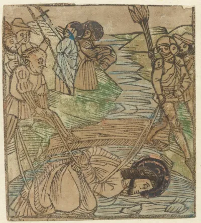 Val van Christus in de beek van Cebron